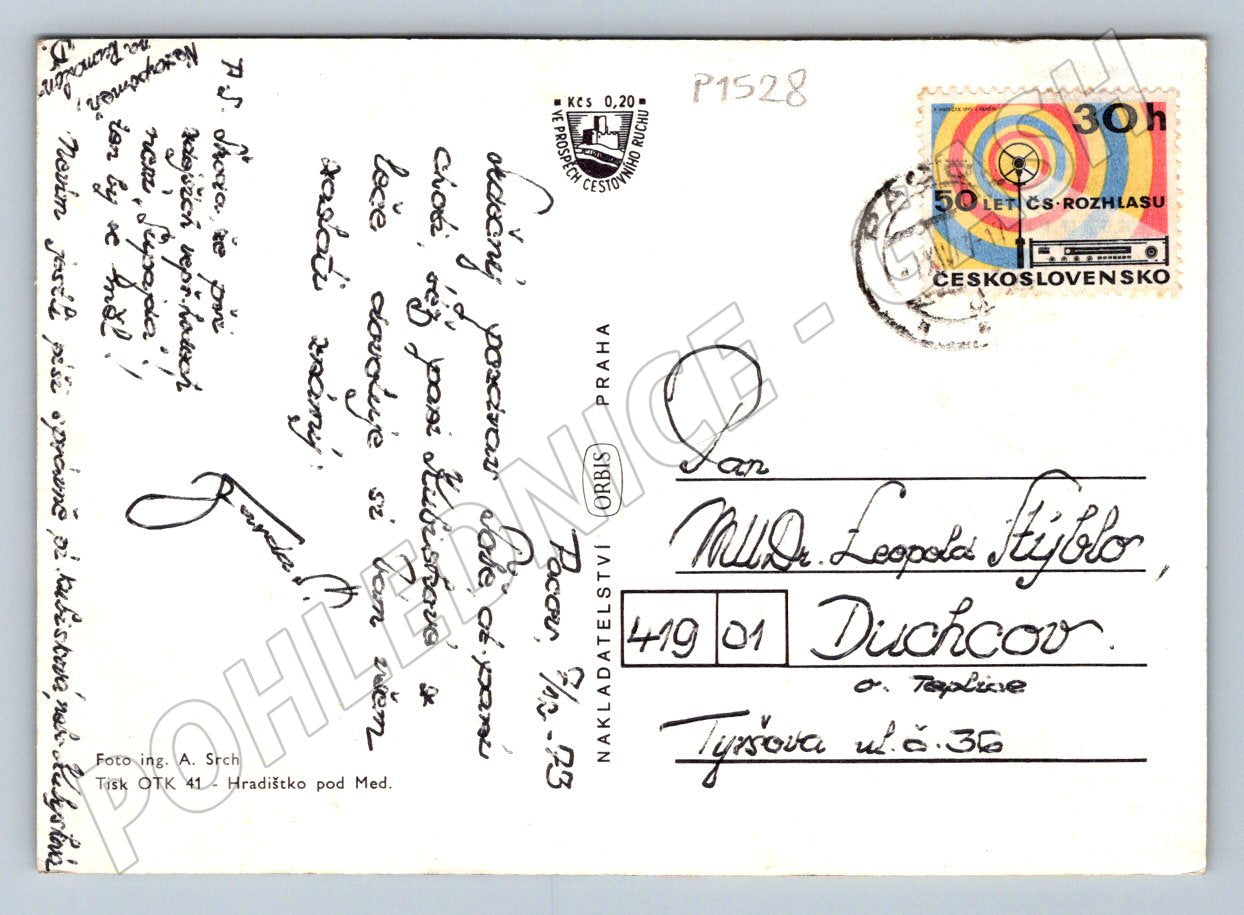 Pohlednice Pacov Hrad Kámen kolorovaná (P1528)