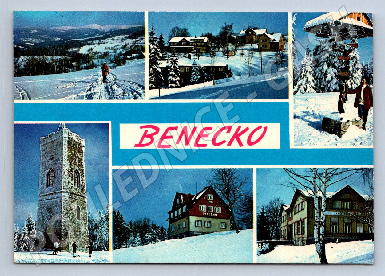 Pohlednice Benecko zimní věž horské scenérie (P1539)