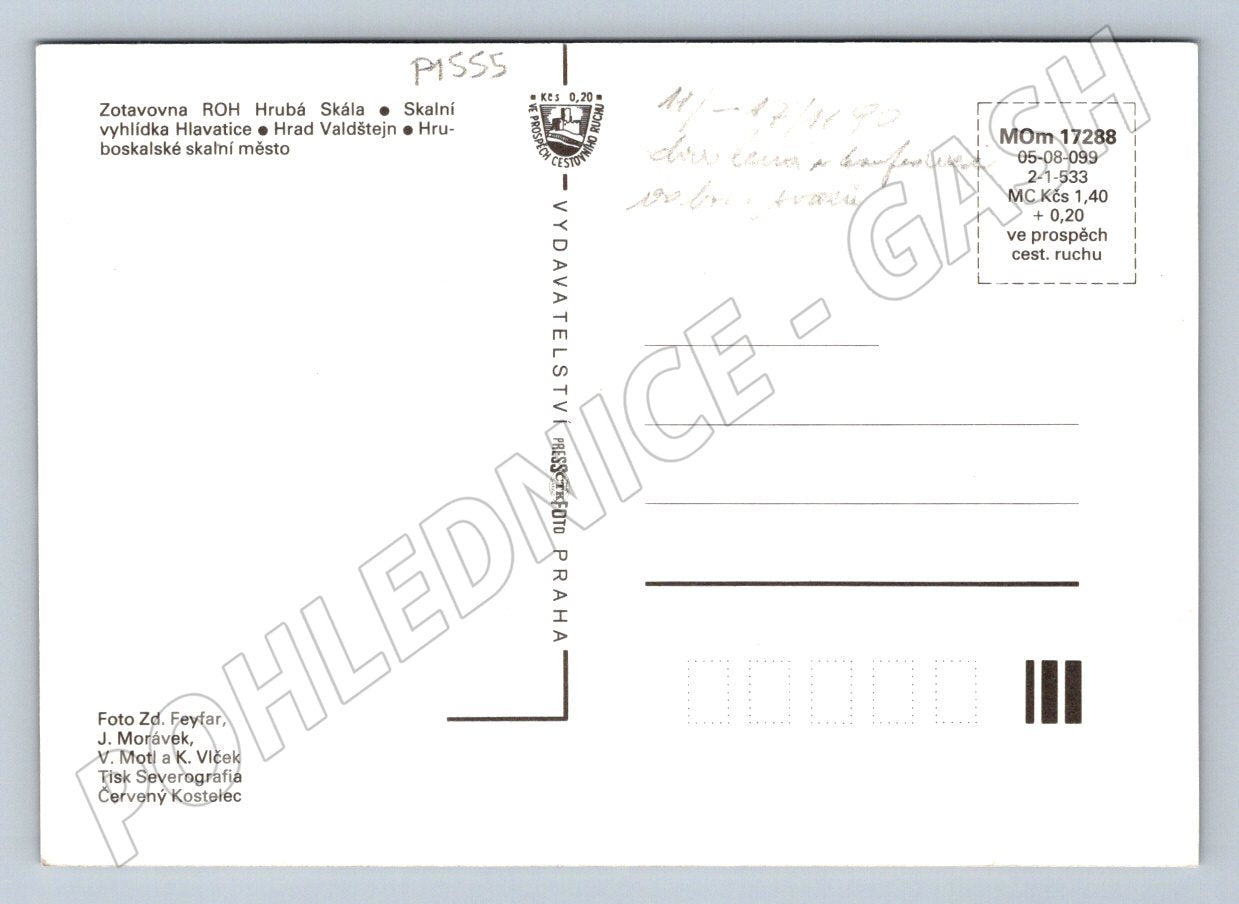 Pohlednice Hruboskalsko hrady skalní vyhlídky a příroda (P1555)