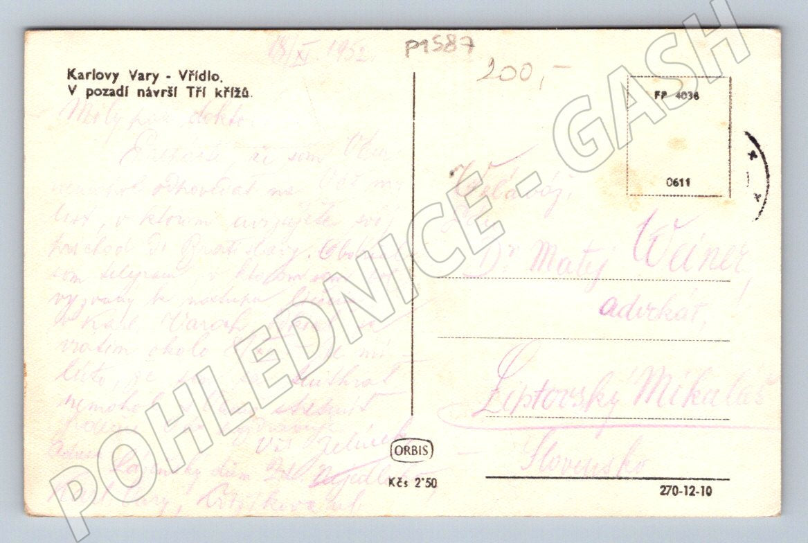 Pohlednice Karlovy Vary Vřídelní kolonáda (P1587)