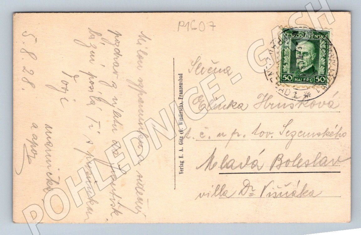 Pohlednice Františkovy Lázně Sprudelquelle (P1607)