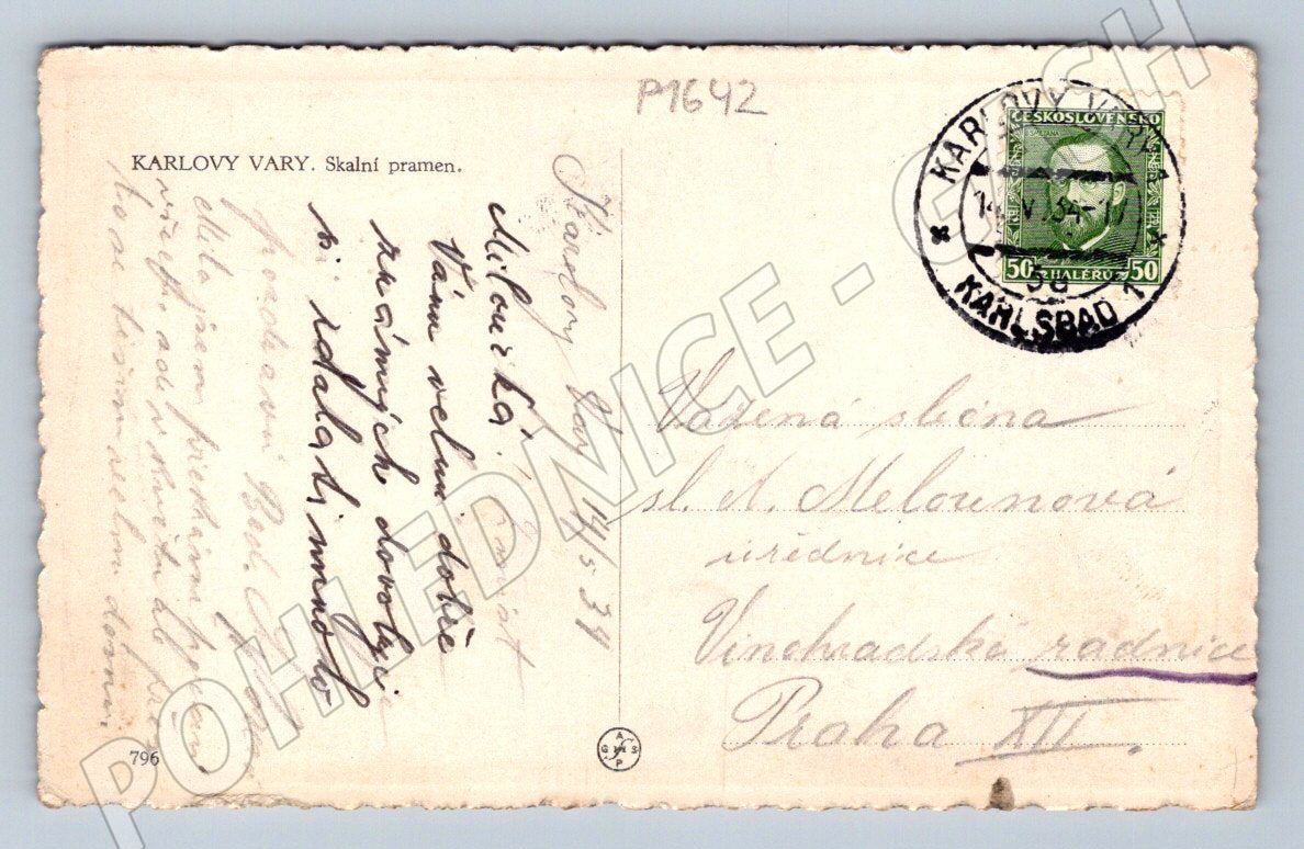 Pohlednice Karlovy Vary Skalní pramen (P1642)