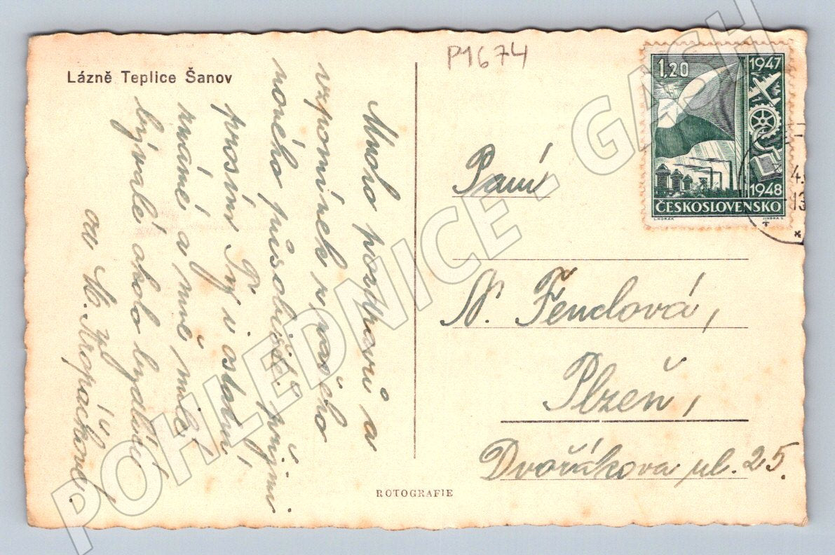 Pohlednice Lázně Teplice Šanov (P1674)