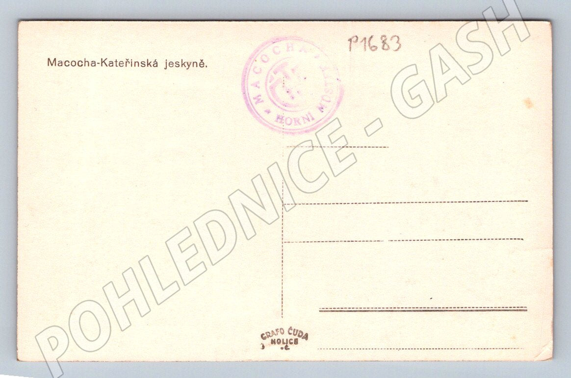 Pohlednice Moravský kras Macocha Kateřinská jeskyně (P1683)