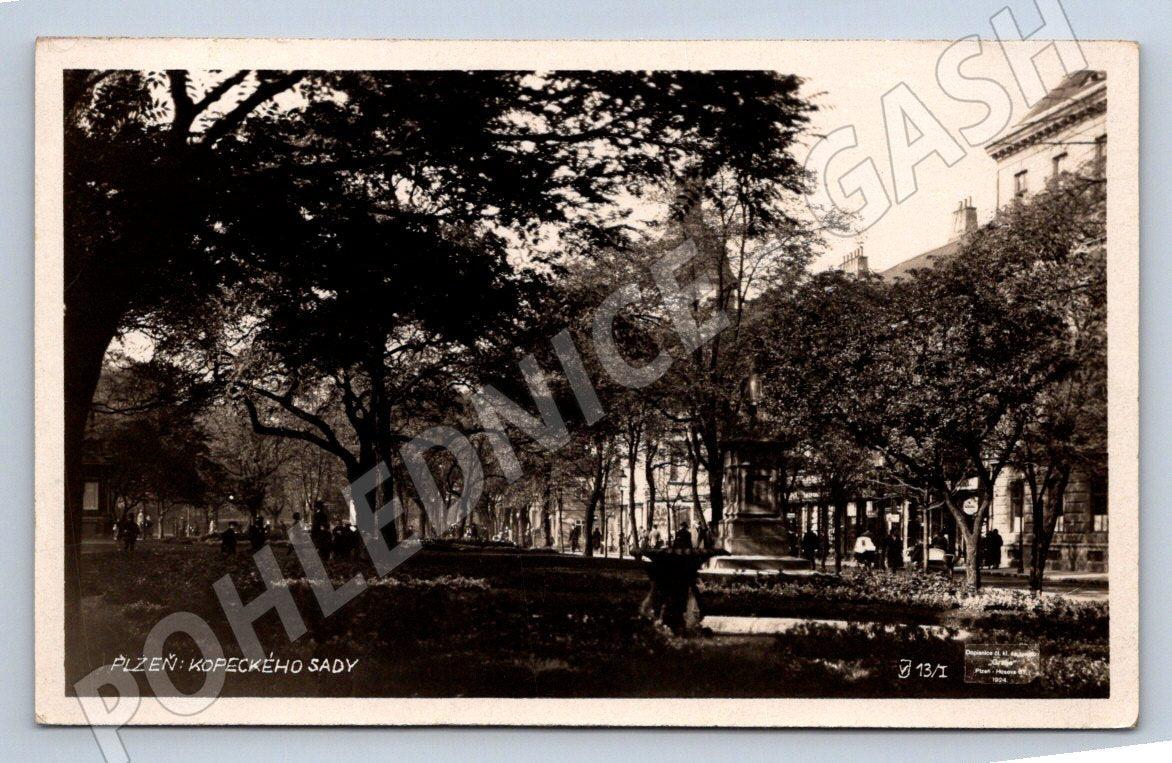 Pohlednice Plzeň Kopeckého sady (P1684)