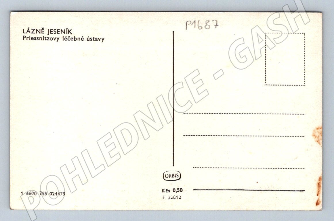 Pohlednice Jeseník Priessnitzovy léčebné ústavy (P1687)