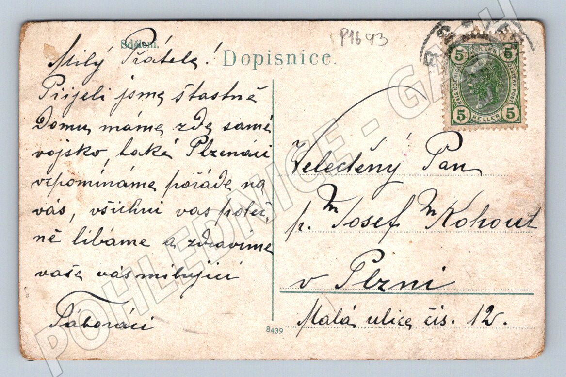 Pohlednice Tábor kolorovaná PP Rakousko Uhersko (P1693)