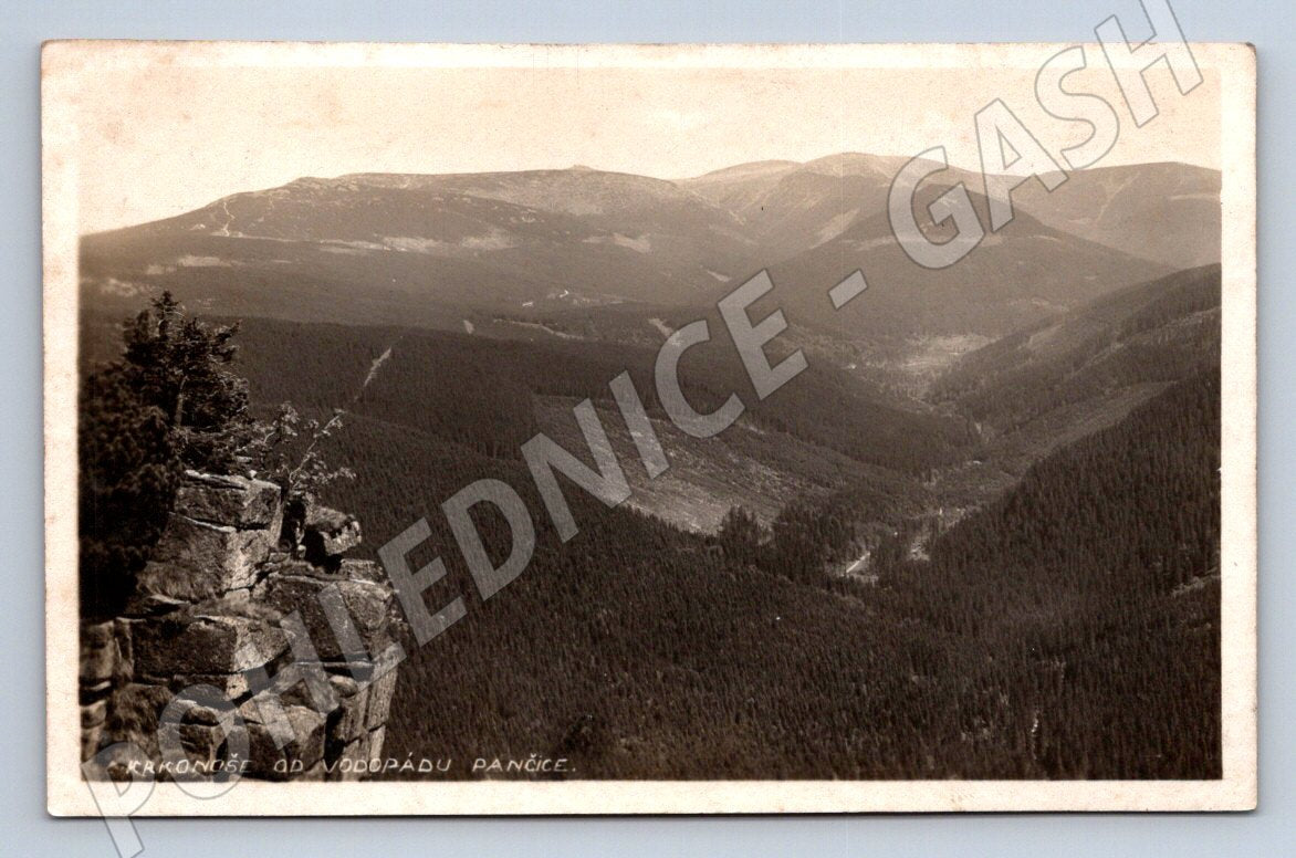 Pohlednice Krkonoše vodopád Pančice ČSR PP (P1696)