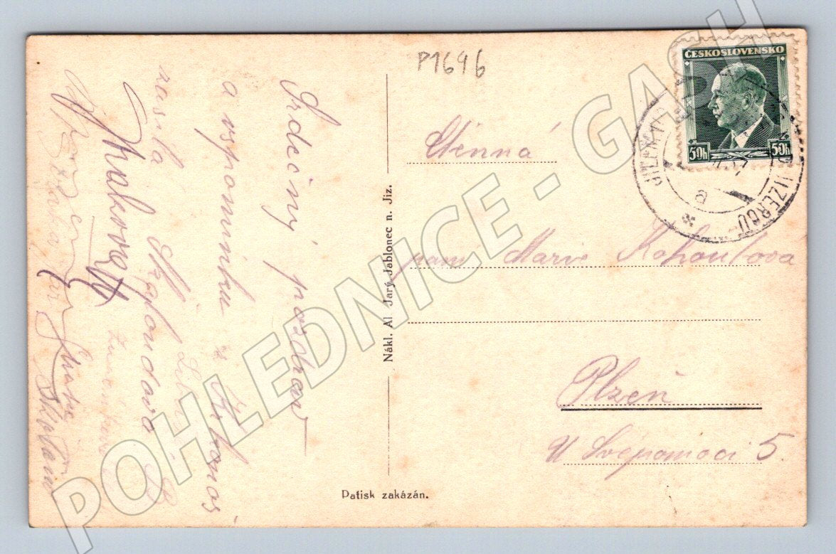 Pohlednice Krkonoše vodopád Pančice ČSR PP (P1696)