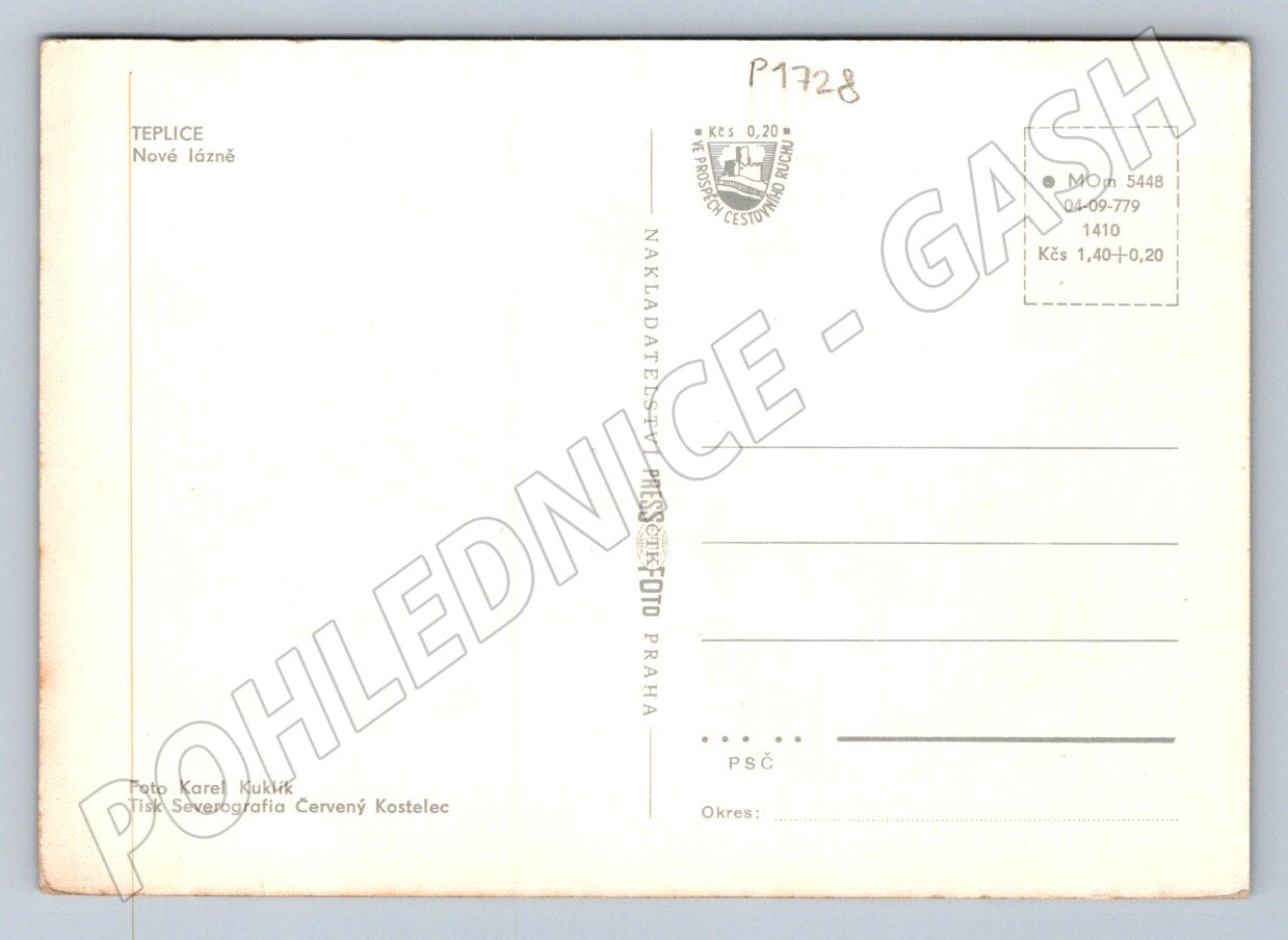 Pohlednice Teplice Nové lázně koláž ČSSR (P1728)