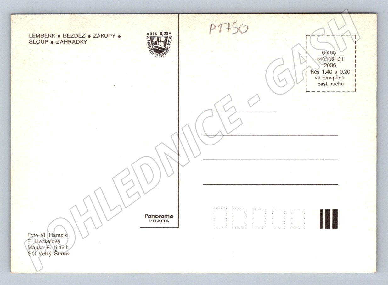 Pohlednice Českolipsko hrady a zámky koláž (P1750)