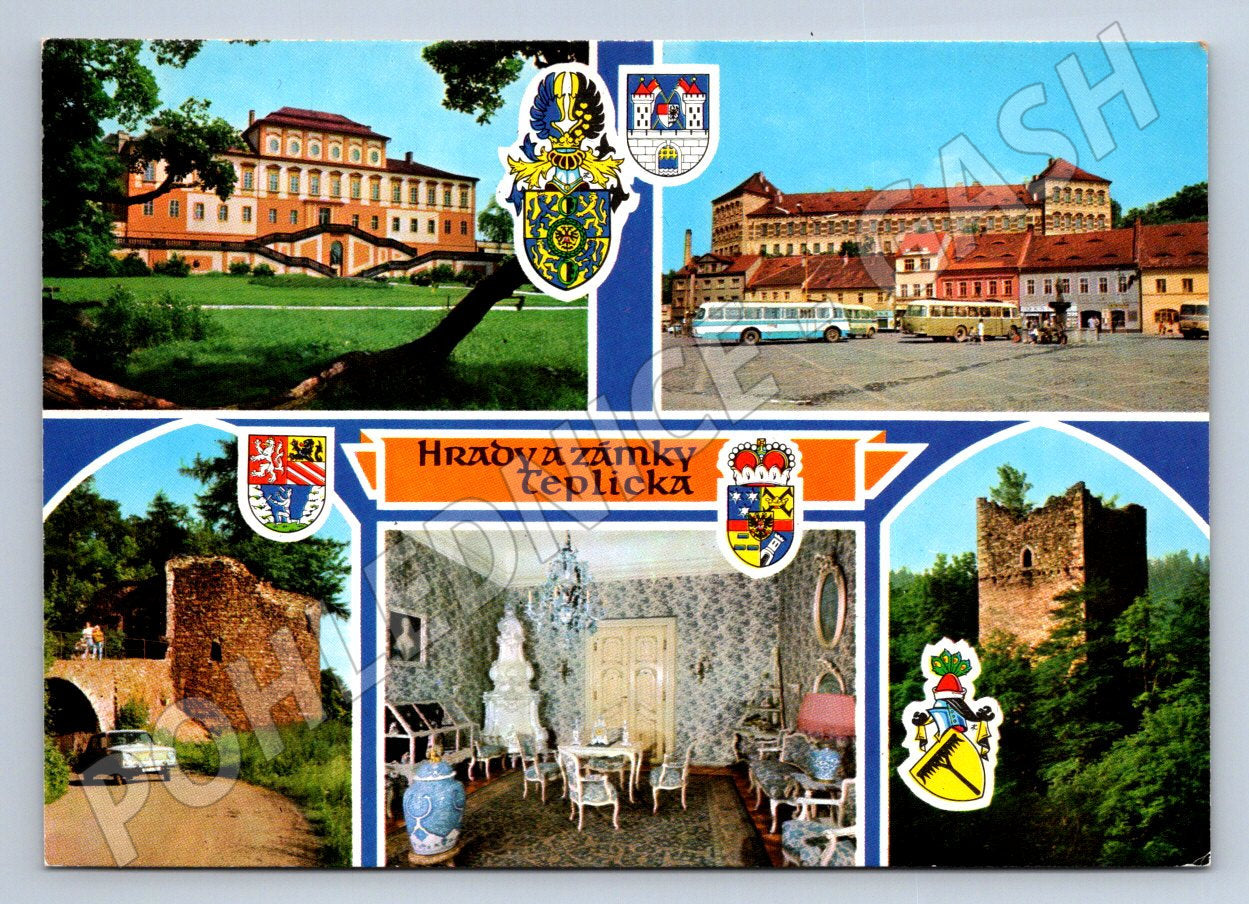 Pohlednice Teplicko hrady a zámky Duchcov Krupka Teplice (P1754)