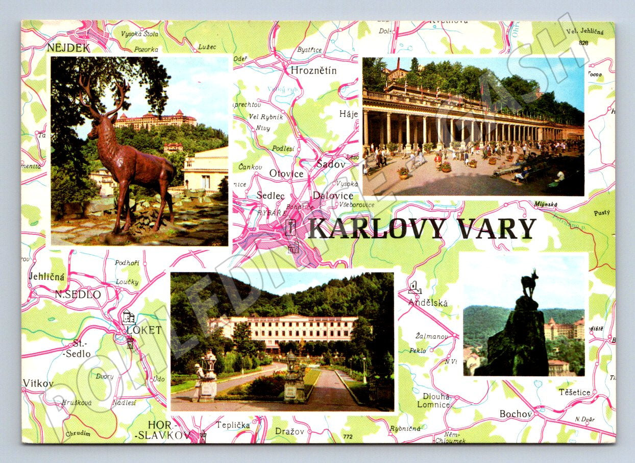 Pohlednice Karlovy Vary více motivů (P1792)