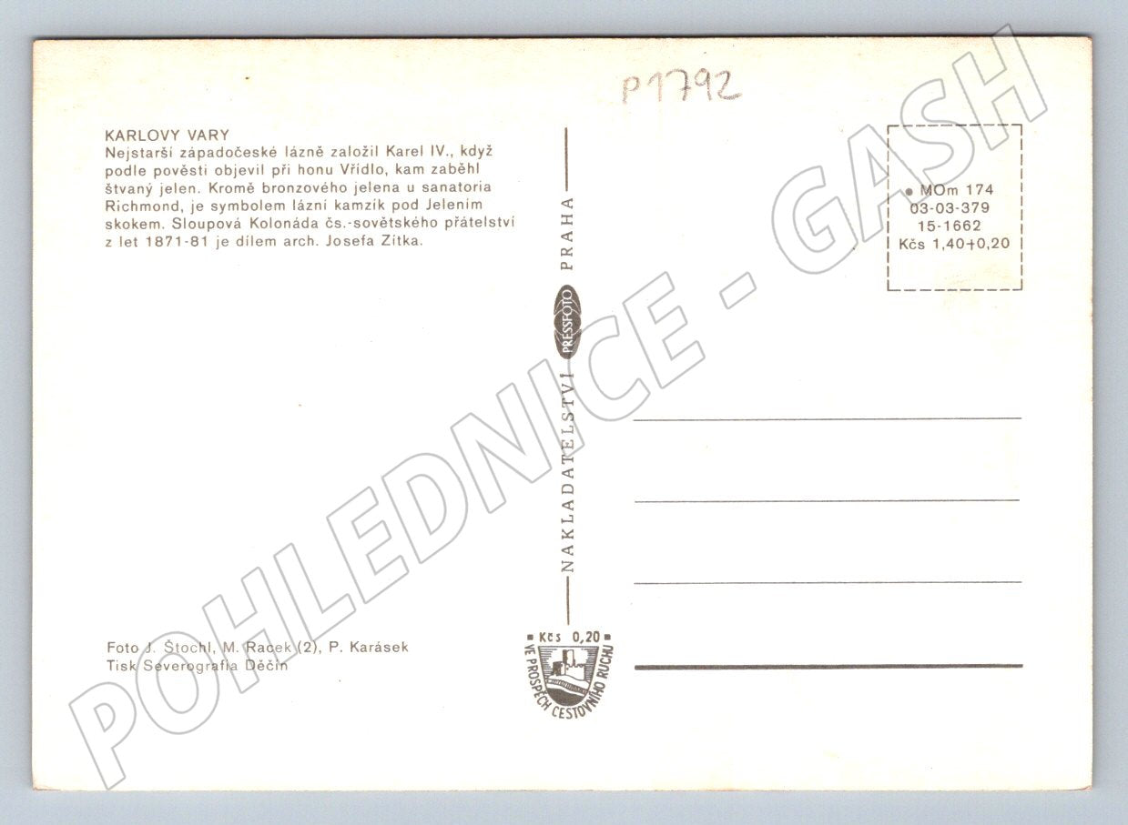 Pohlednice Karlovy Vary více motivů (P1792)