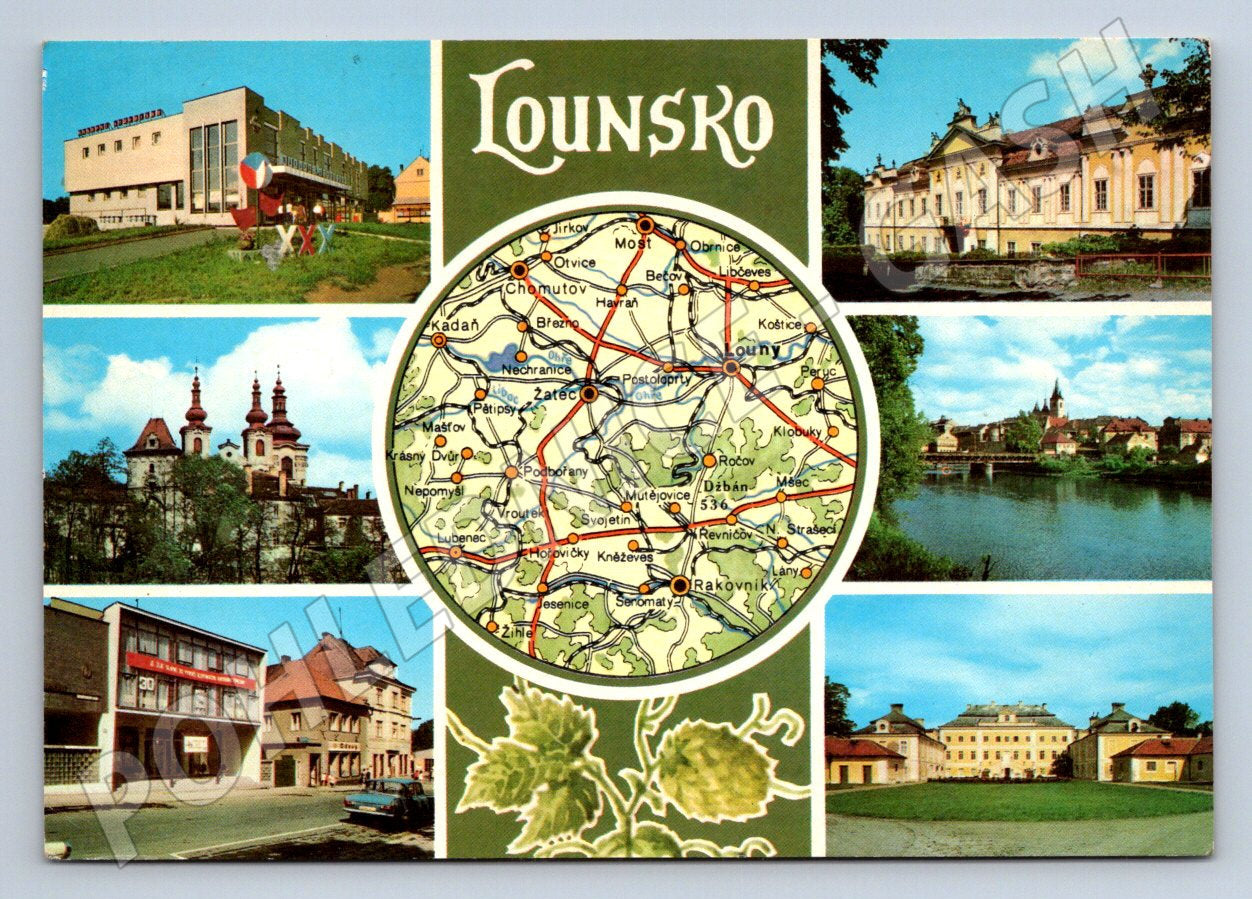 Pohlednice Lounsko koláž 1981 zn PP (P1806)