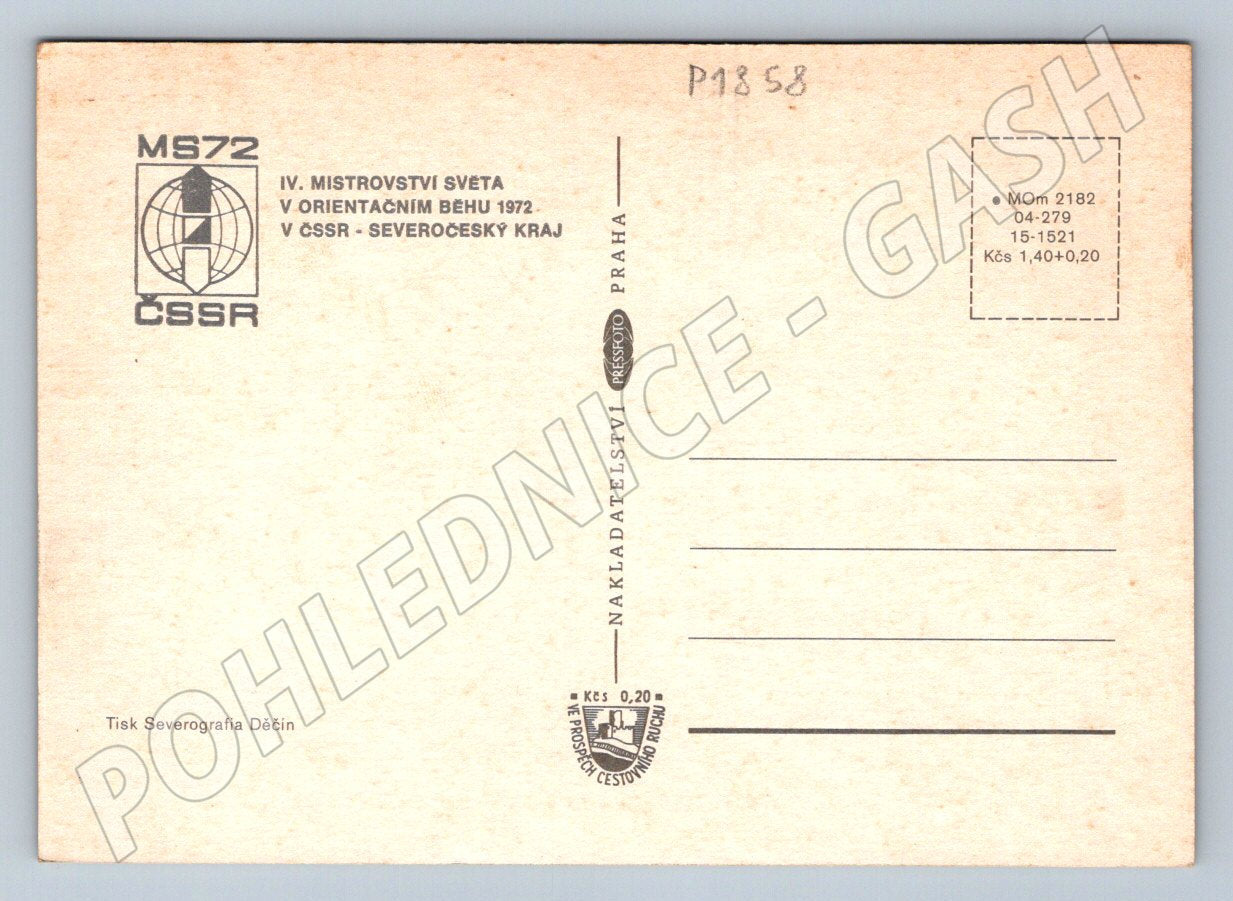 Pohlednice Severočeský kraj Československo více záběrů měst (P1858)