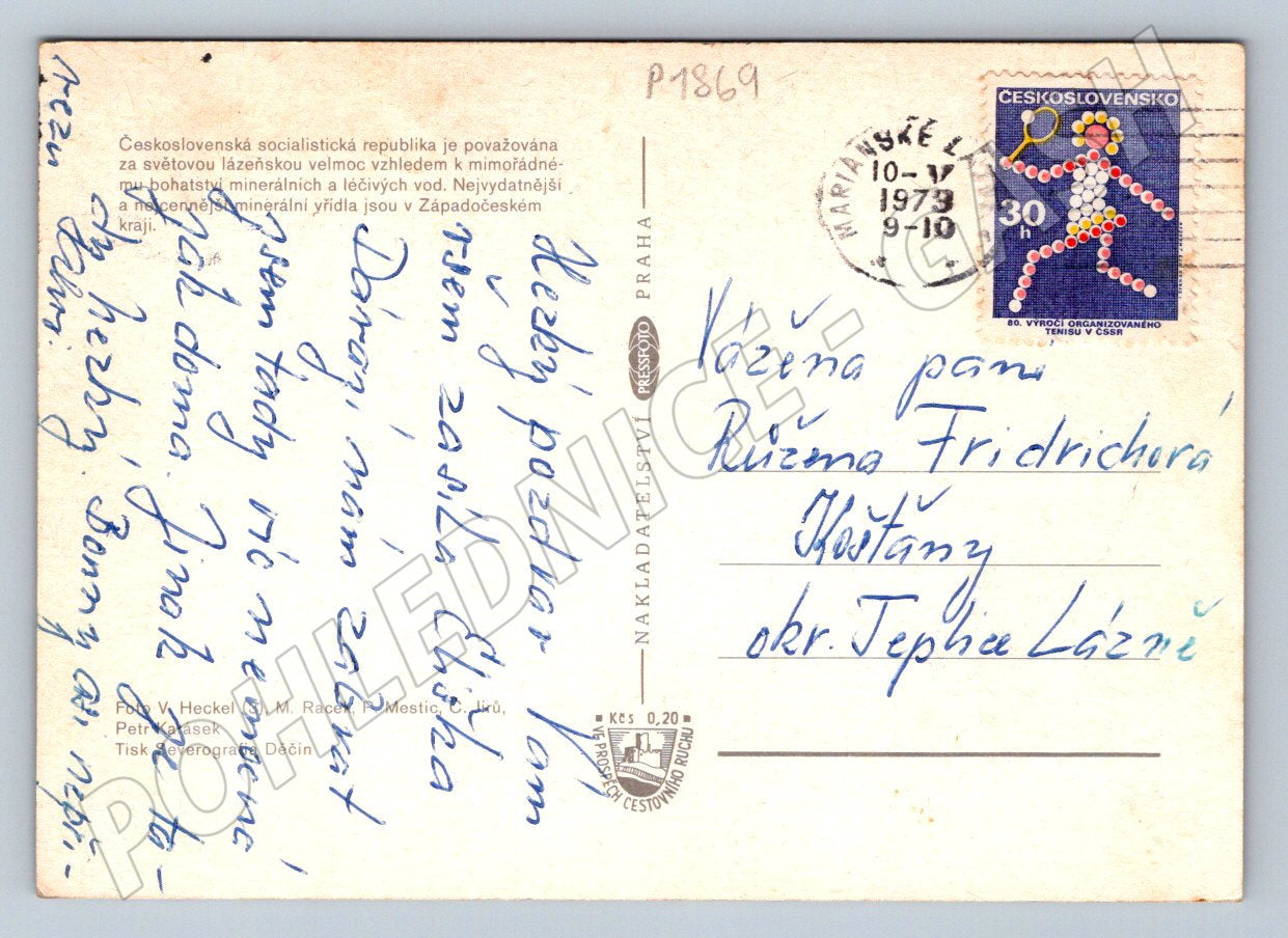 Pohlednice Karlovy Vary Mariánské Lázně Františkovy Lázně 1979 (P1869)