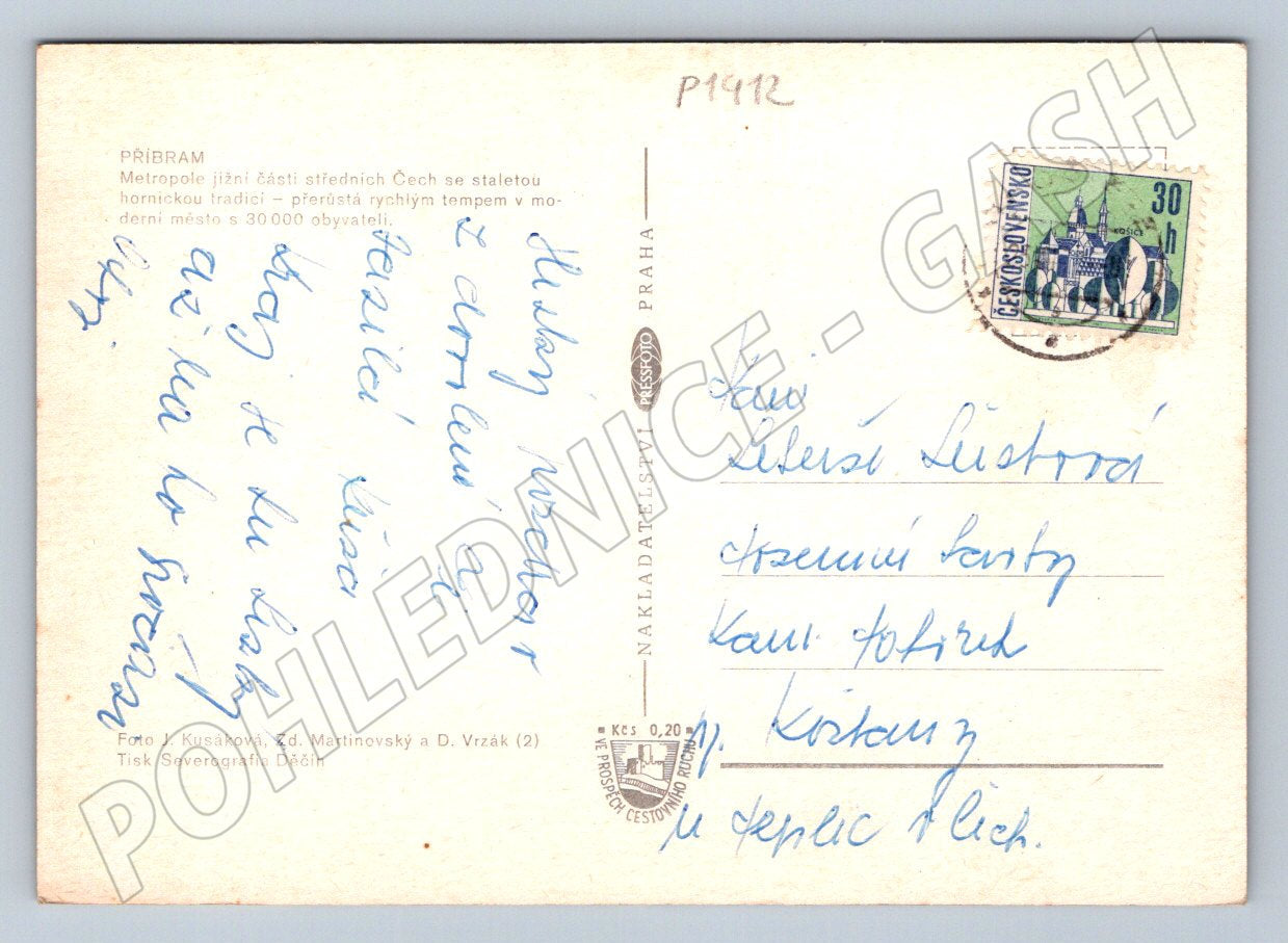 Pohlednice Příbram více záběrů ČSSR PP (P1912)