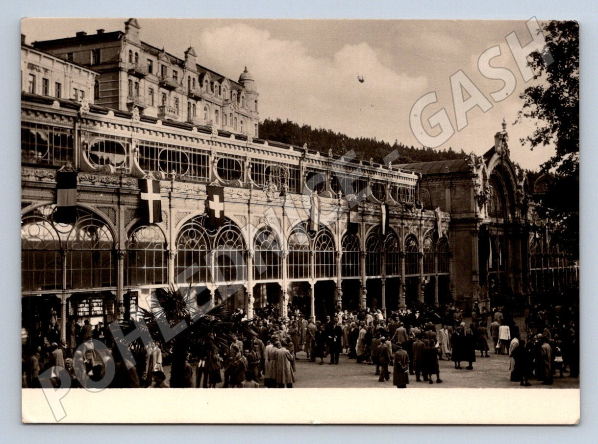 Pohlednice Mariánské Lázně kolonáda Maxima Gorkého (P1920)
