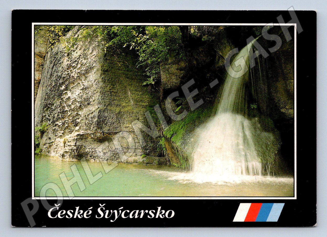 Pohlednice České Švýcarsko Hranický potok Klopot 1992 (P1934)