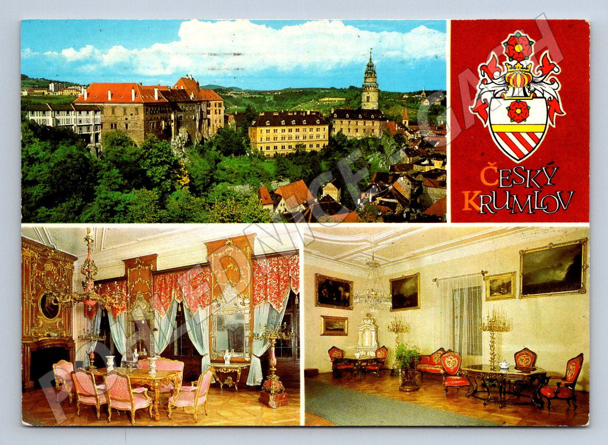 Pohlednice Český Krumlov zámek interiéry zn PP (P1948)