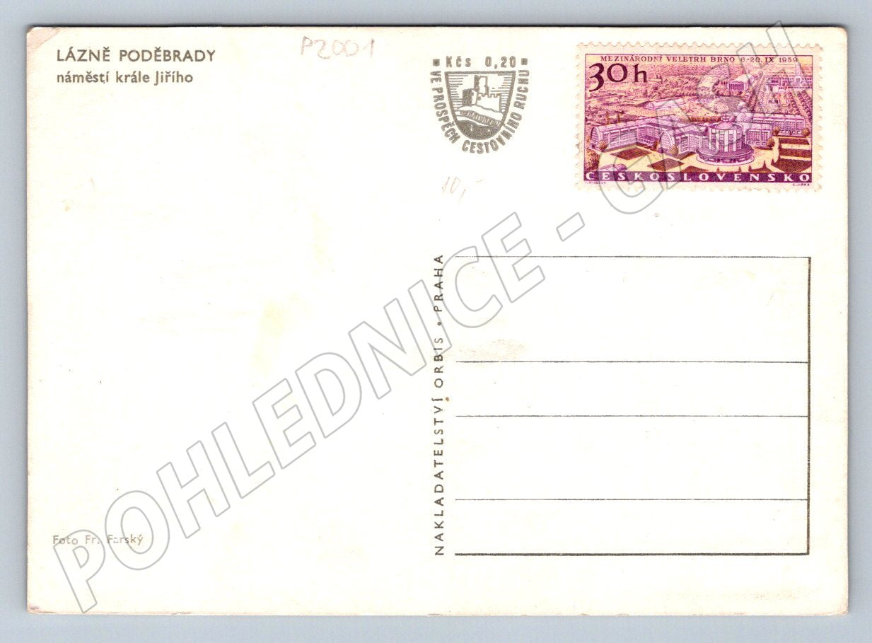 Pohlednice Poděbrady náměstí krále Jiřího (P2001)