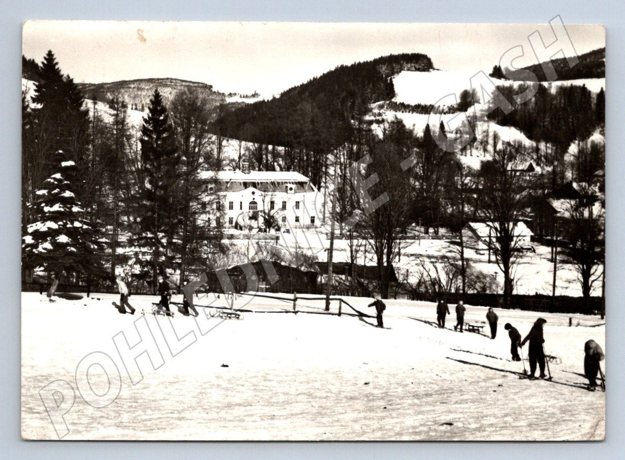 Pohlednice Krkonoše Horní Maršov zimní krajina (P2015)