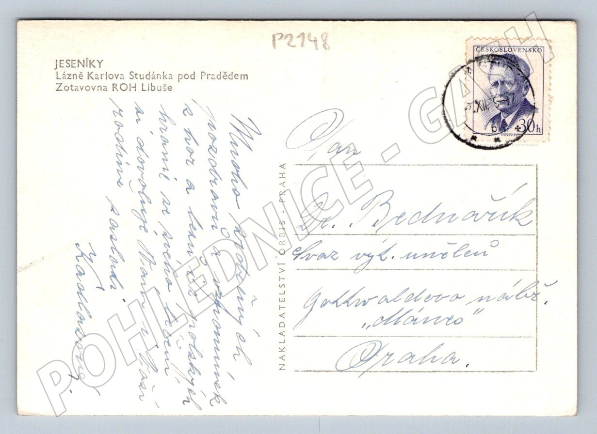 Pohlednice Jeseníky Karlova Studánka ROH Libuše PP (P2148)