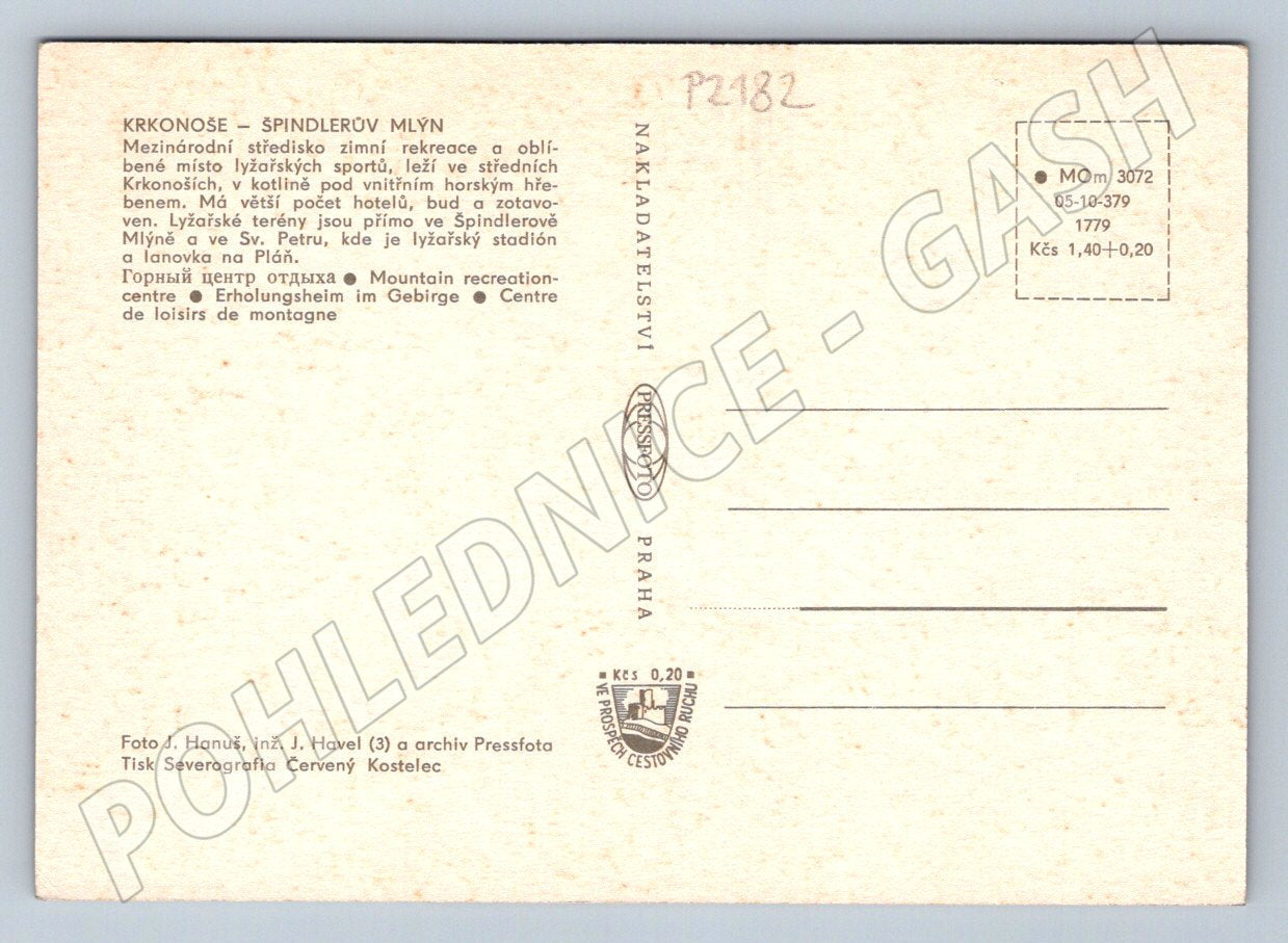 Pohlednice Špindlerův Mlýn zimní více záběrů (P2182)