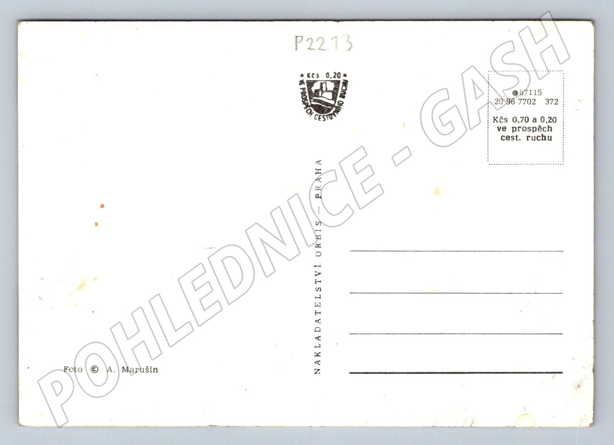 Postcard Jablonné v Podještědí basilica and center (P2213)