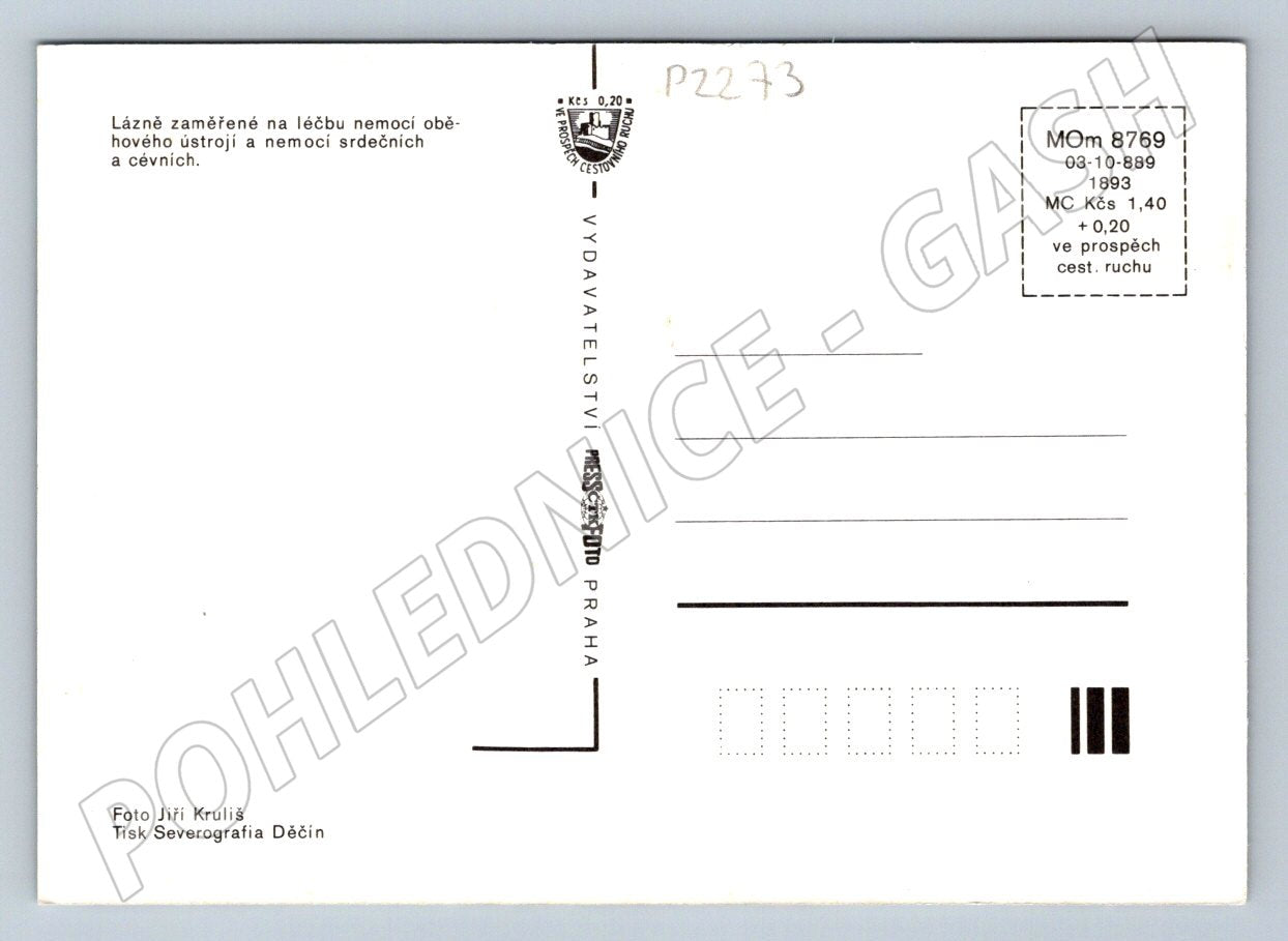 Pohlednice Konstantinovy Lázně lázeňské budovy a kolonáda (P2273)