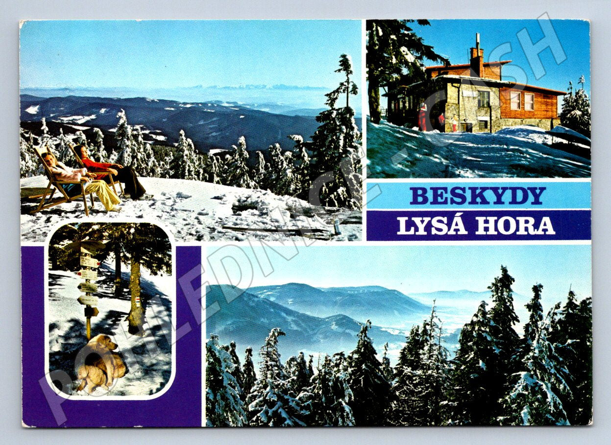 Pohlednice Beskydy Lysá hora zimní panorama PP (P2321)