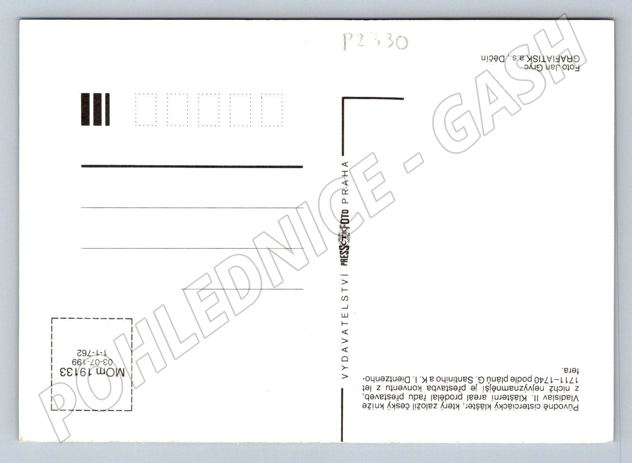 Pohlednice Plasy klášter schodiště interiér (P2330)