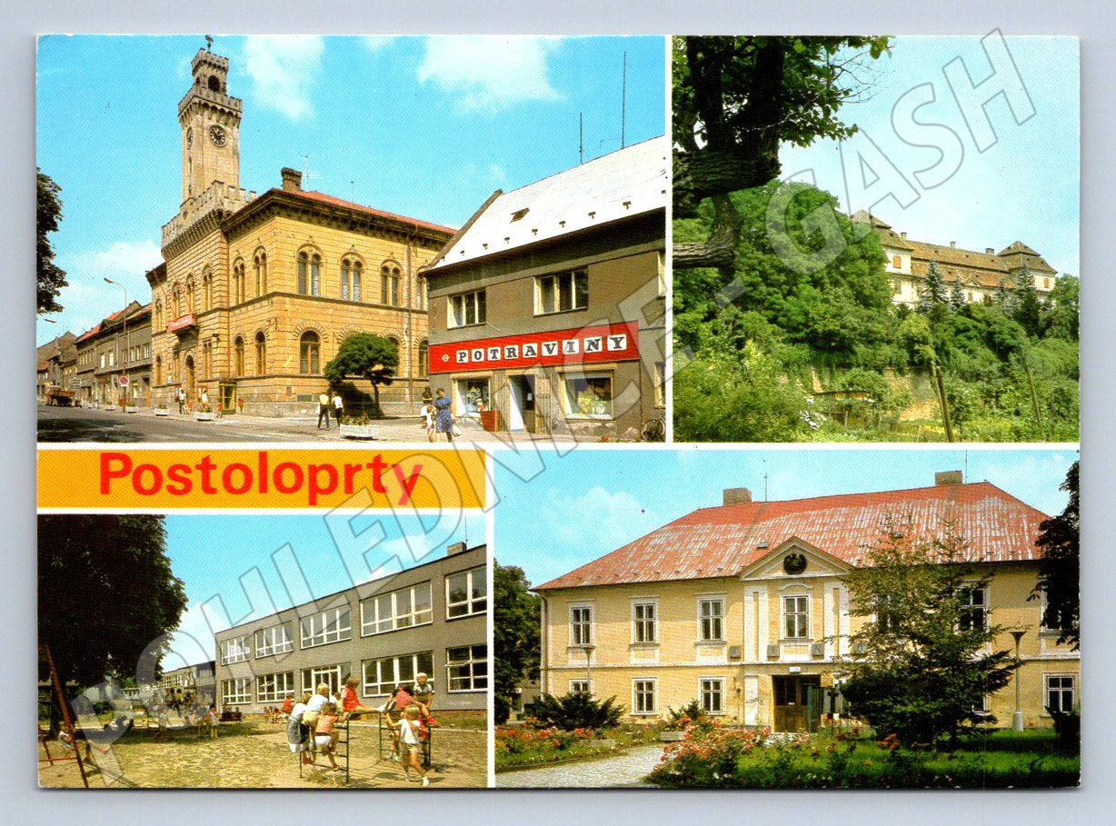 Pohlednice Postoloprty koláž okres Louny (P2369)