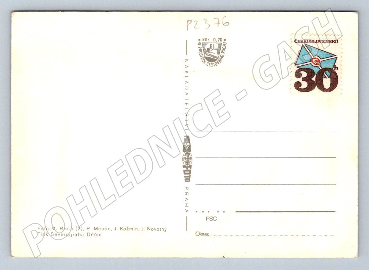 Pohlednice Písecko Orlík Zvíkov Písek Milevsko Mirotice koláž (P2376)