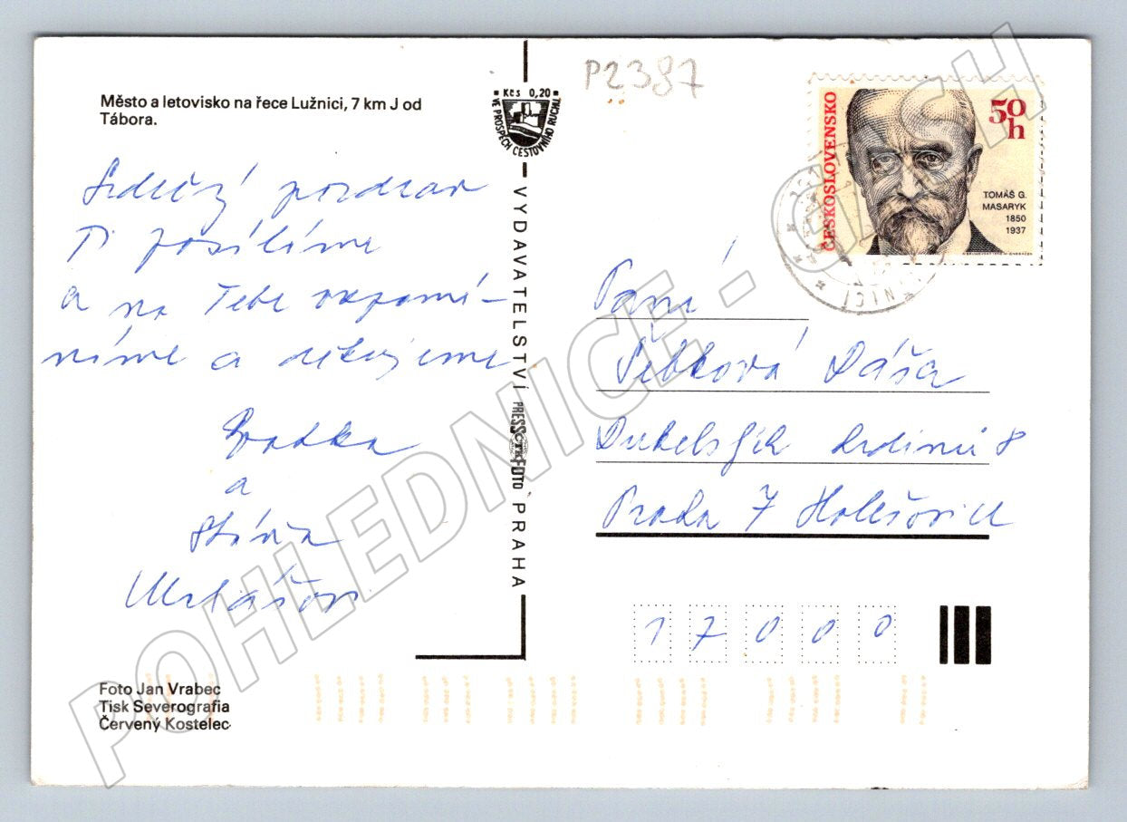 Pohlednice Planá nad Lužnicí koláž zn Masaryk (P2387)