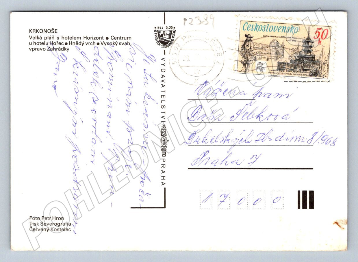 Pohlednice Krkonoše Pec pod Sněžkou koláž PP (P2389)