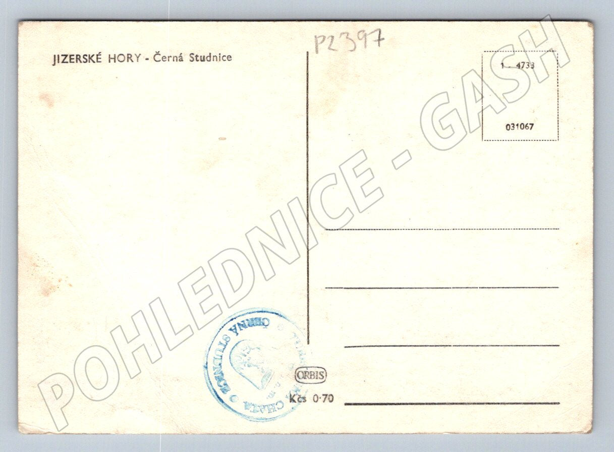 Pohlednice Jizerské hory Černá Studnice historická rozhledna (P2397)
