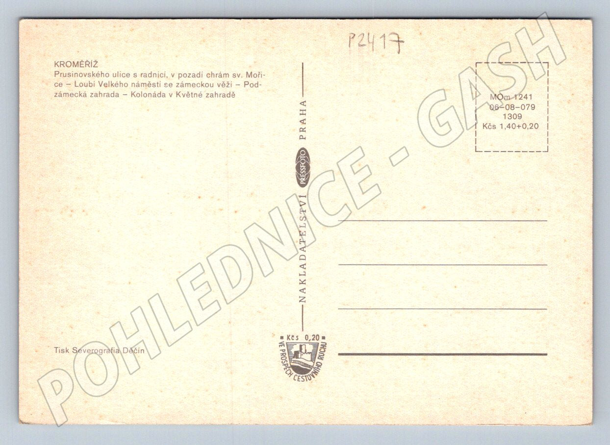 Pohlednice Kroměříž památky a zahrady koláž (P2417)