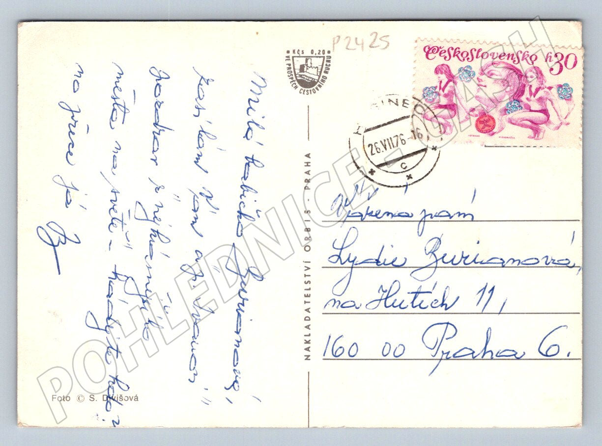 Pohlednice Husinec koláž PP 1976 (P2425)