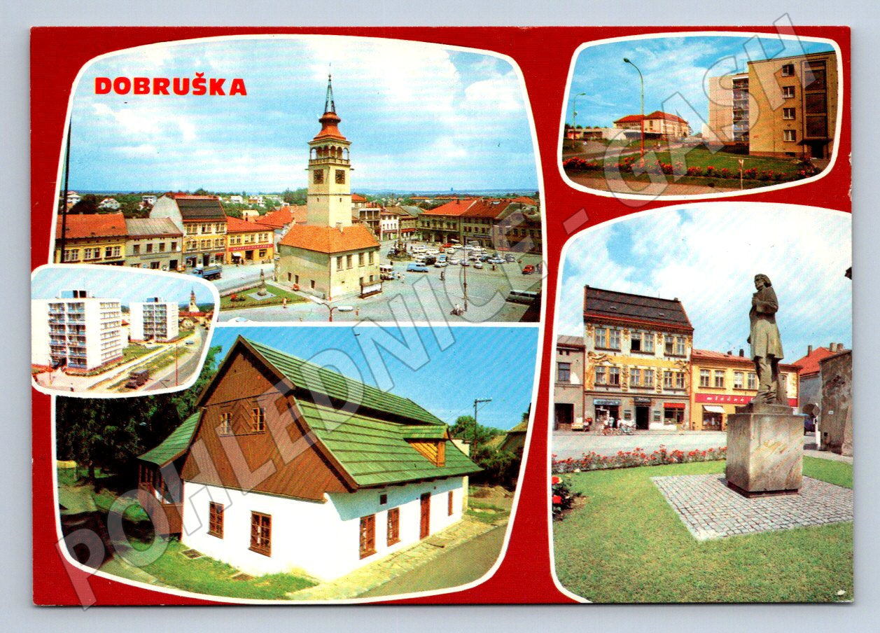 Pohlednice Dobruška více záběrů velký formát (P2560)