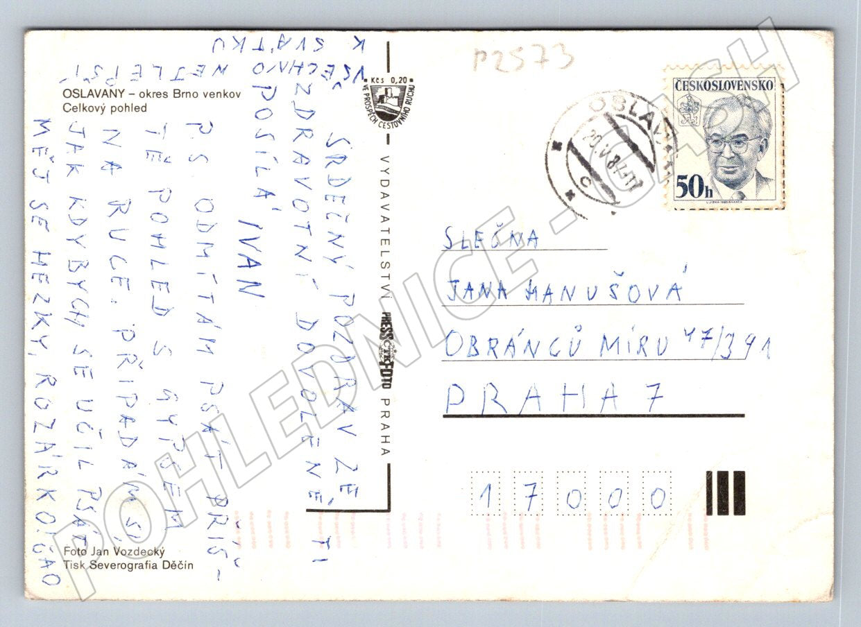 Pohlednice Oslavany celkový pohled PP (P2573)