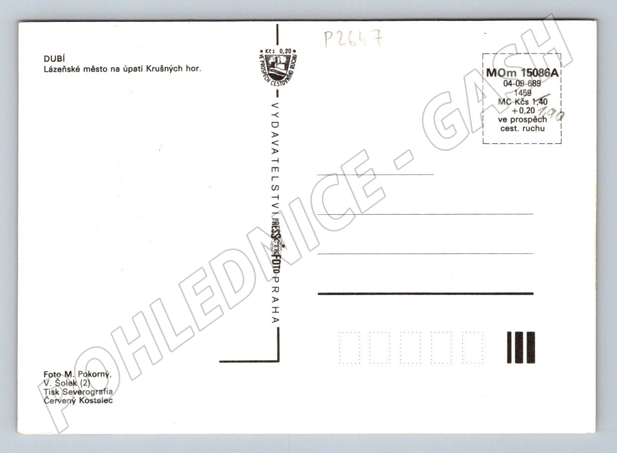 Pohlednice Dubí lázeňské město u Krušných hor (P2647)