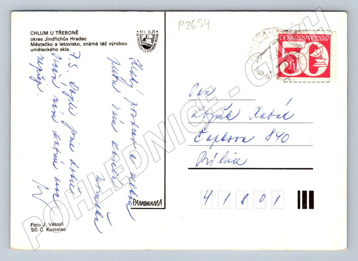 Pohlednice Chlum u Třeboně koláž zn psaná (P2654)