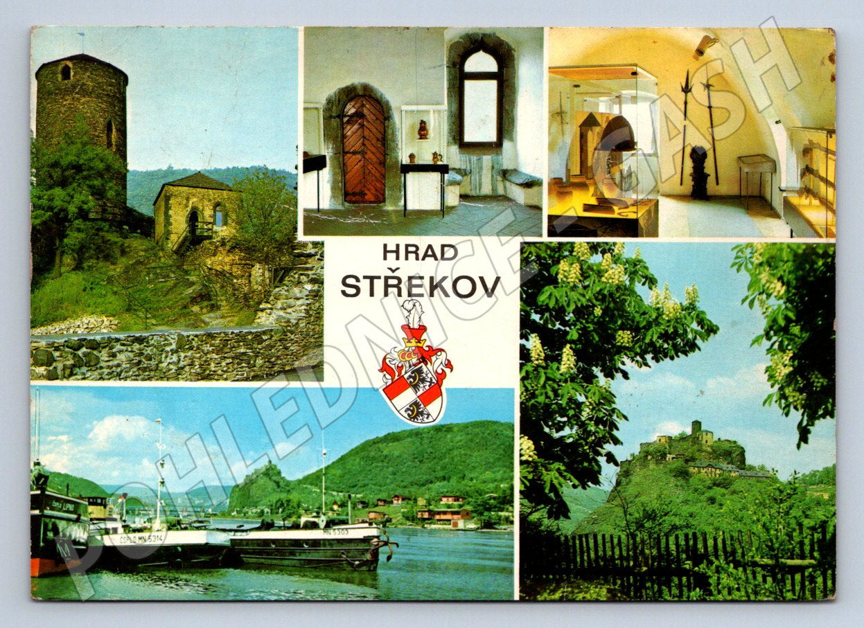 Pohlednice Hrad Střekov koláž exteriéry interiéry PP CZ (P2657)