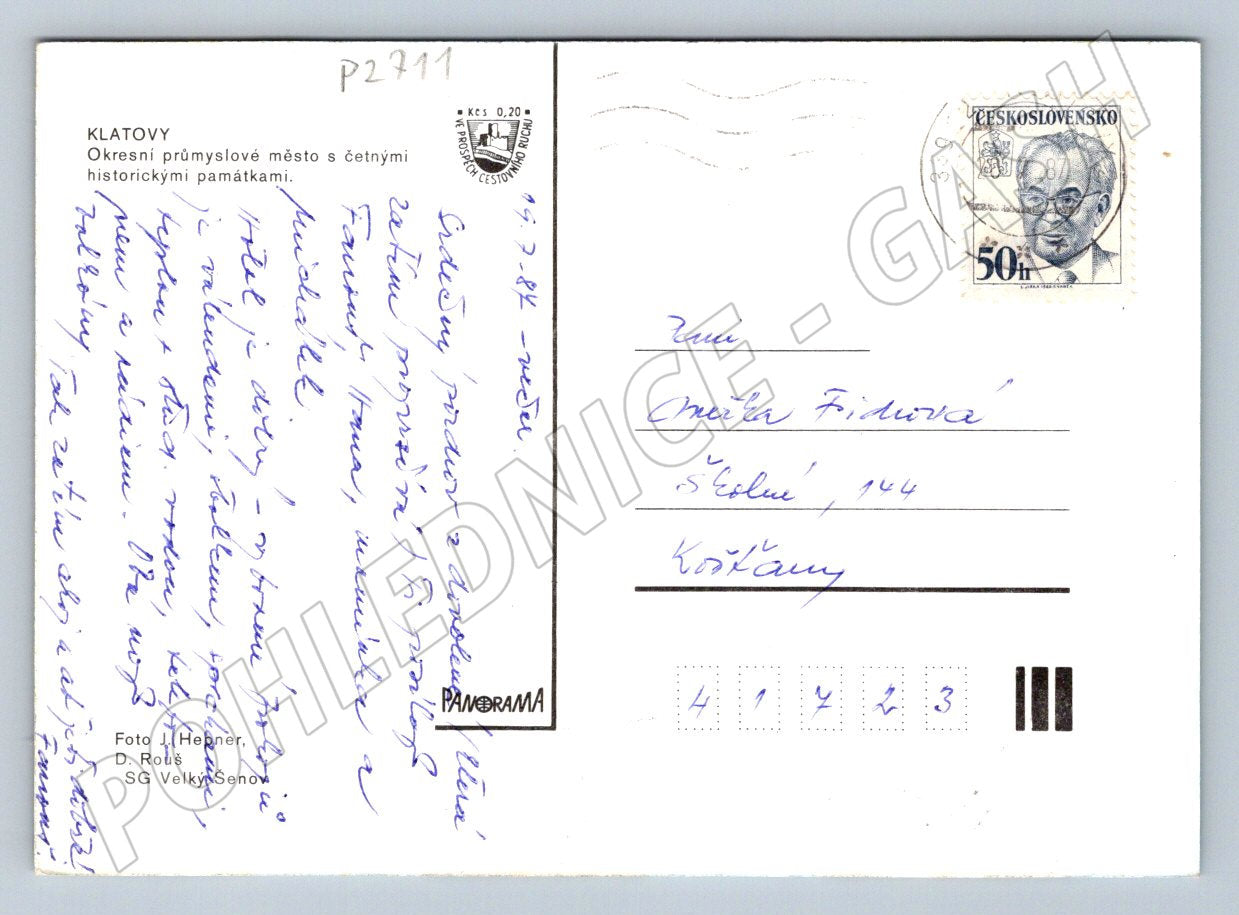Pohlednice Klatovy koláž Československo (P2711)