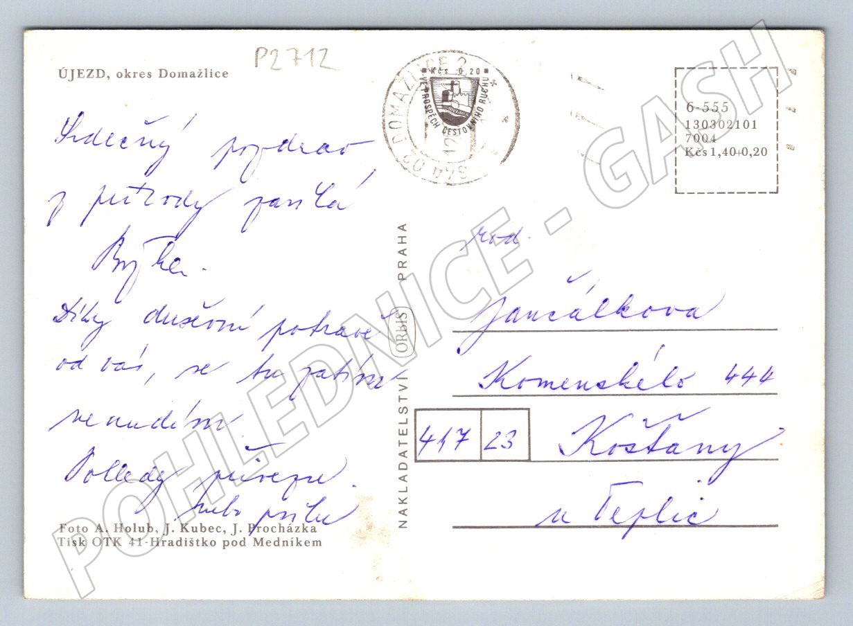 Pohlednice Újezd Chodsko koláž (P2712)