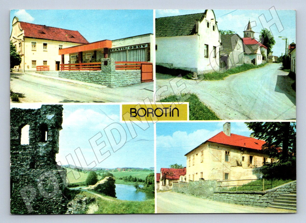Pohlednice Borotín historická koláž PP (P2713)