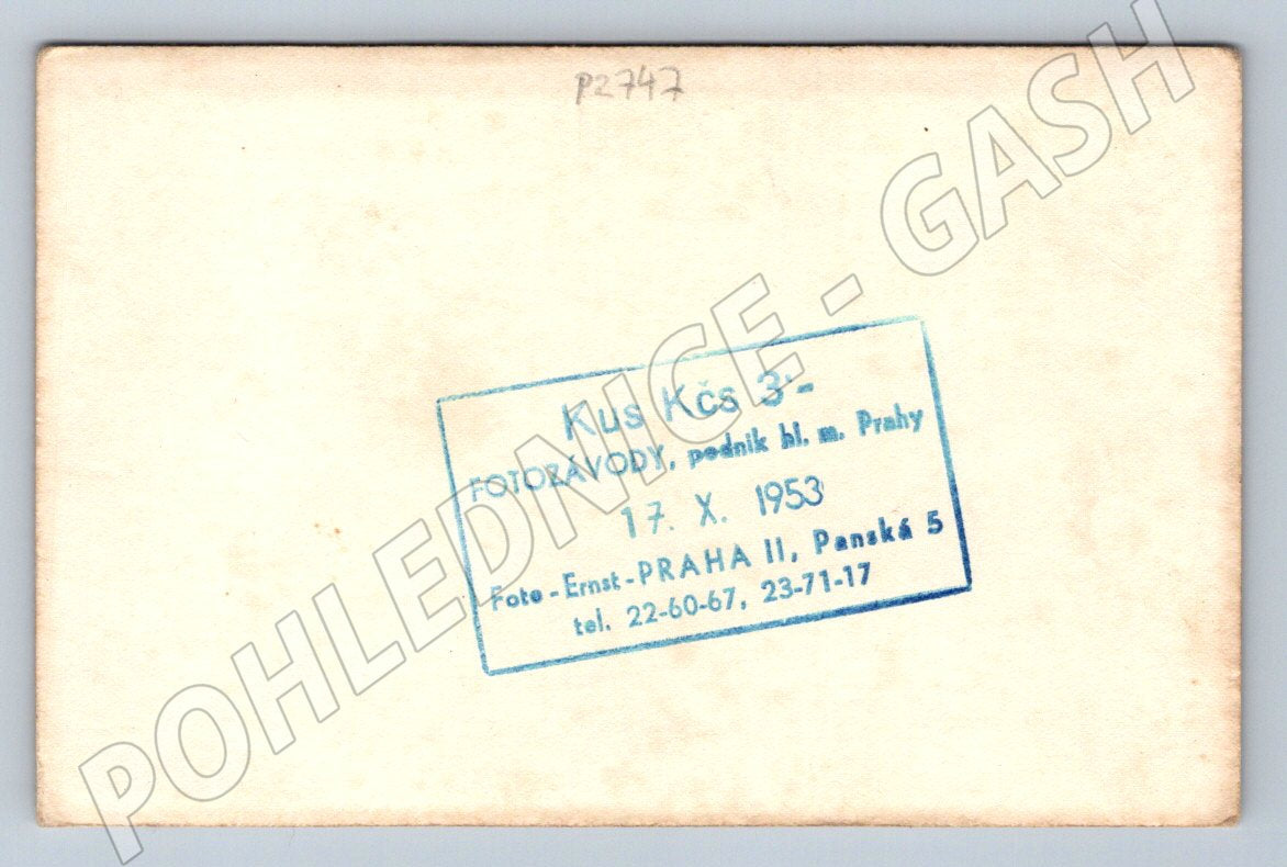 Stará fotografie Praha svatební pár 1953 (P2747)