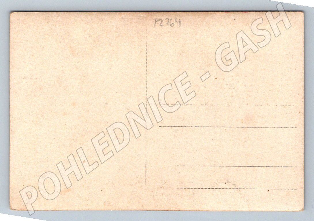 Pohlednice portrét mladého muže s květinou (P2764)
